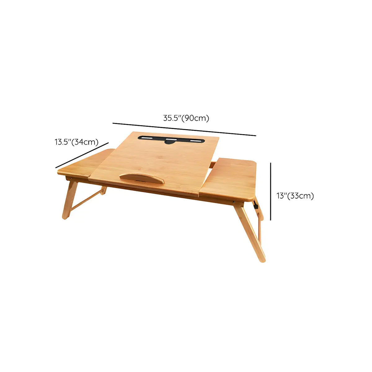 Portable Foldable Adjustable Wood Small Writing Desk Image - 10