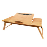 Portable Foldable Adjustable Wood Small Writing Desk Image - 7