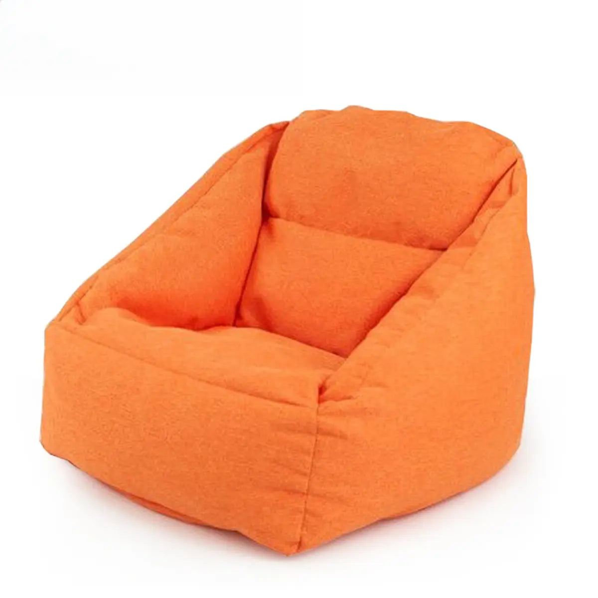 Portable Yellow Medium Square Linen Bean Bag Chair Image - 18