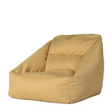 Portable Yellow Medium Square Linen Bean Bag Chair Image - 6