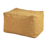 Portable Yellow Medium Square Linen Bean Bag Chair Image - 8