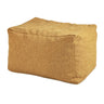 Portable Yellow Medium Square Linen Bean Bag Chair Image - 8