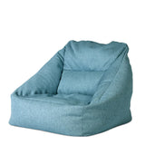 Portable Yellow Medium Square Linen Bean Bag Chair Image - 9