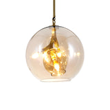 Post Modern Double Glass Globe Bedroom Pendant Chandelier Image - 7