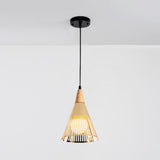 Post Modern Gold Conical Metal Cone Pendant Light Image - 2