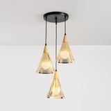 Post Modern Gold Conical Metal Cone Pendant Light Image - 4