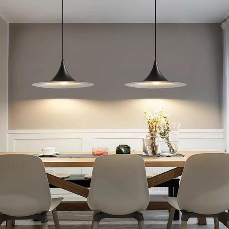 Postmodern Black Cone Aluminium Dining Room Pendant Light Image - 1