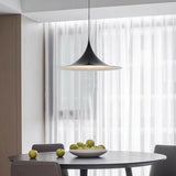 Postmodern Black Cone Aluminium Dining Room Pendant Light Image - 3