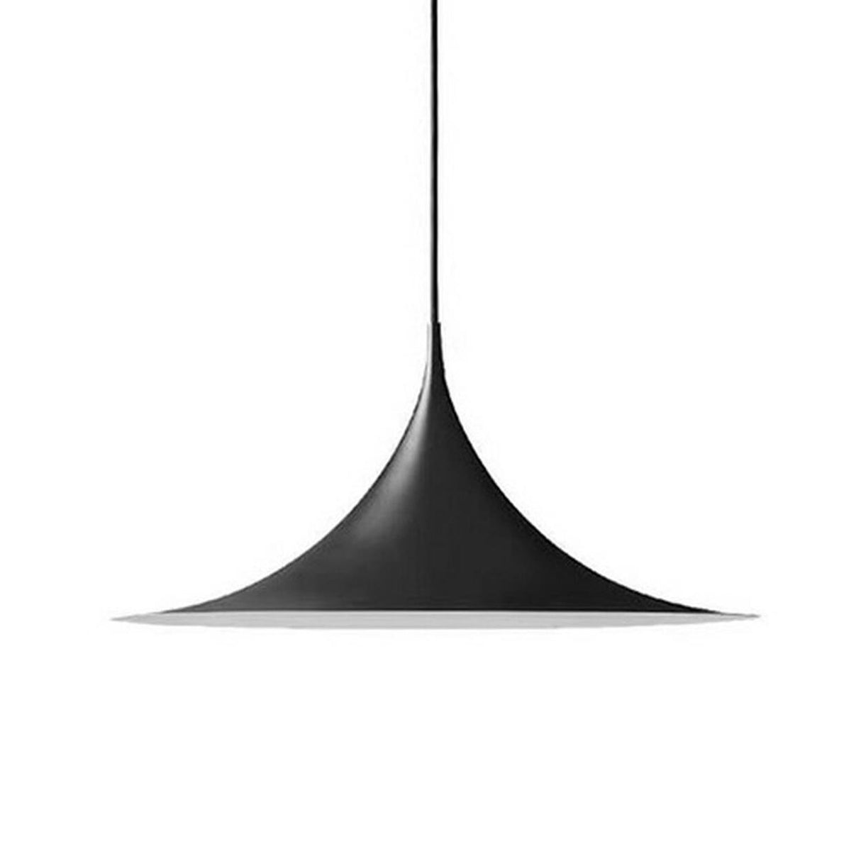 Postmodern Black Cone Aluminium Dining Room Pendant Light Image - 9