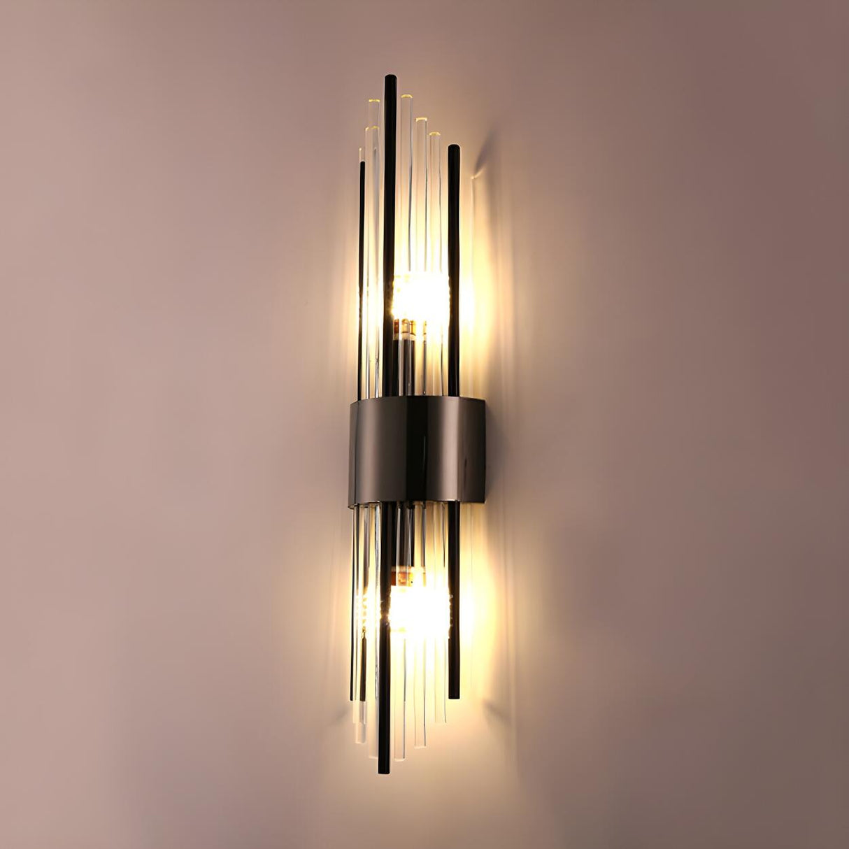 Postmodern Crystal Rod Bedside Up Down Wall Sconce Image - 10