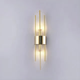 Postmodern Crystal Rod Bedside Up Down Wall Sconce Image - 3