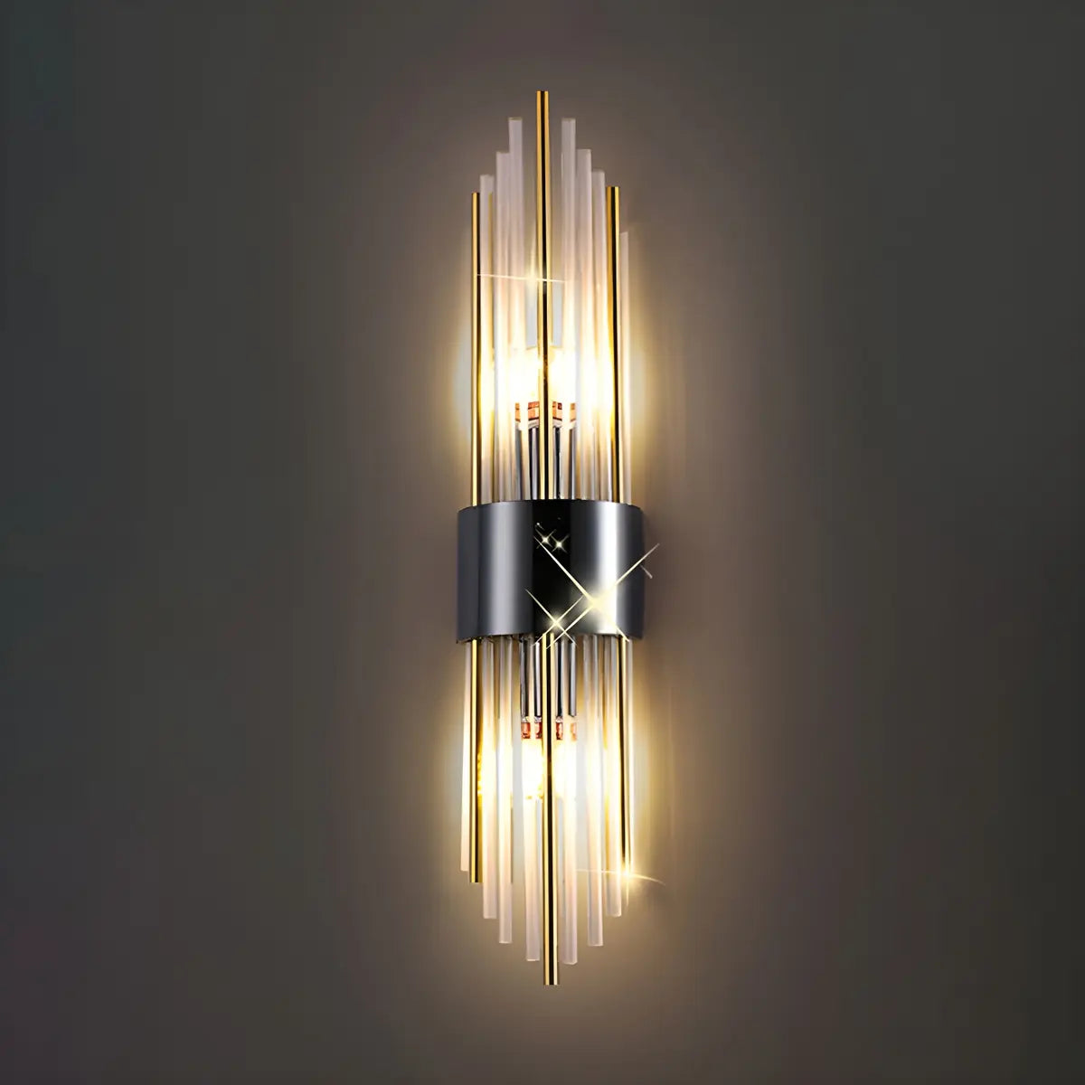 Postmodern Crystal Rod Bedside Up Down Wall Sconce Image - 8