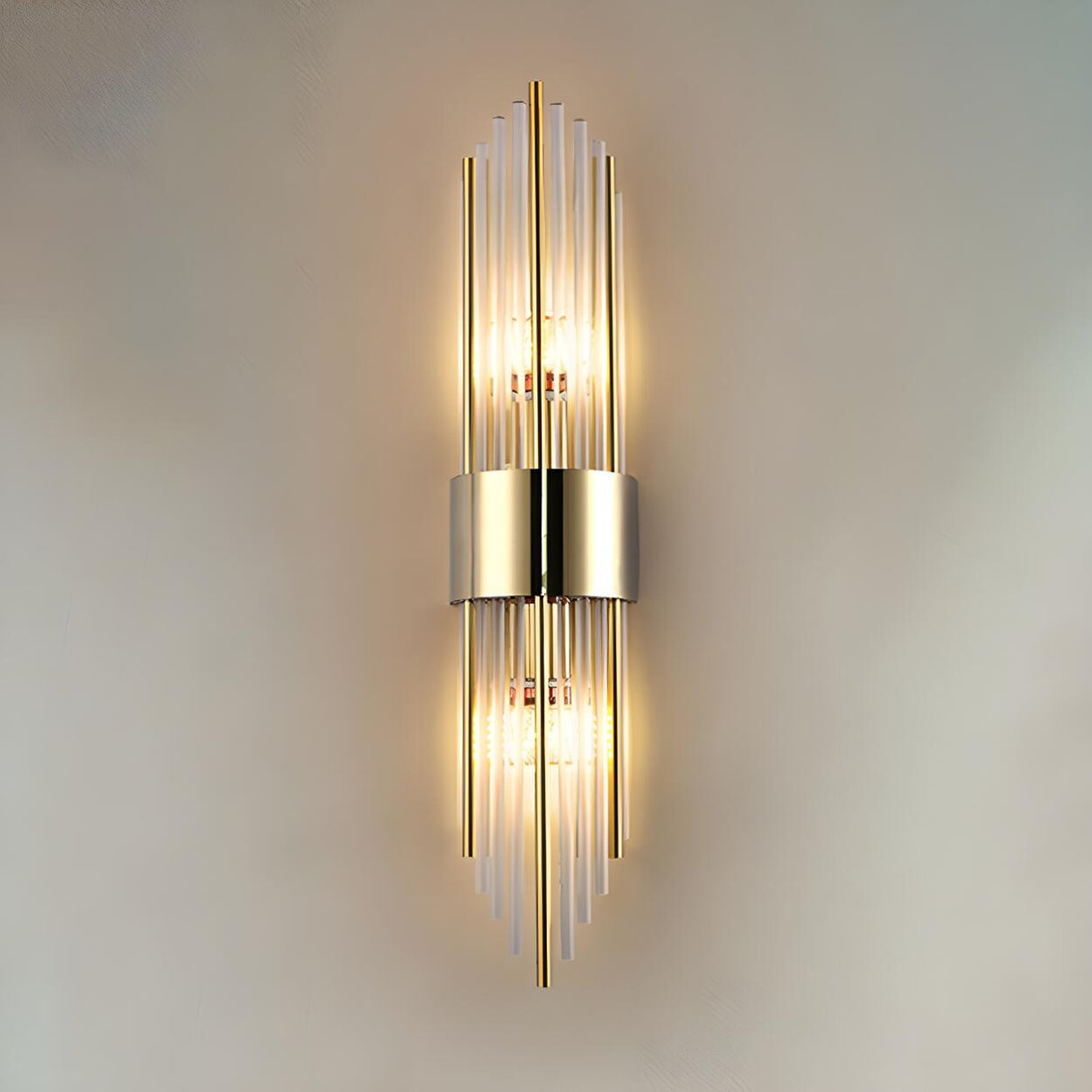 Postmodern Crystal Rod Bedside Up Down Wall Sconce Image - 9