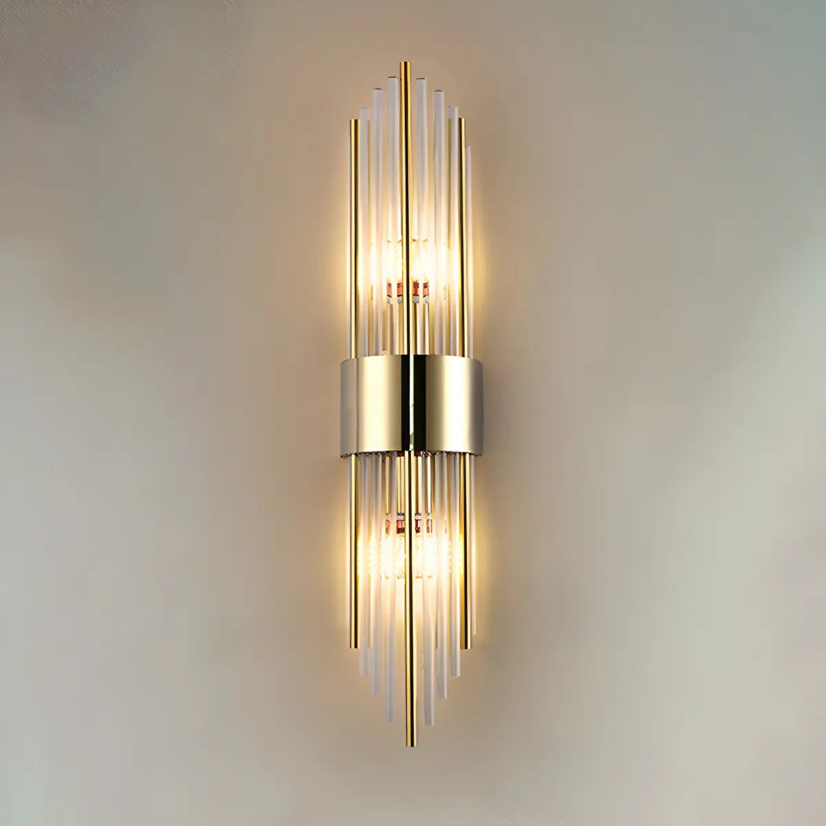 Postmodern Crystal Rod Bedside Up Down Wall Sconce Image - 9