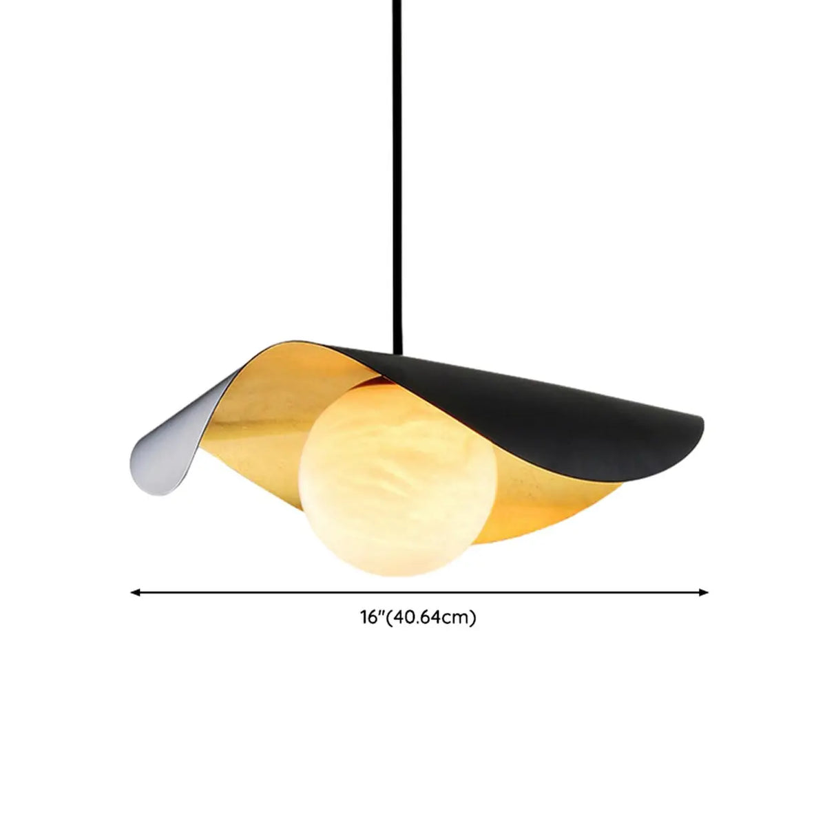 Postmodern Curved Metal Artistic Bedroom Pendant Light 