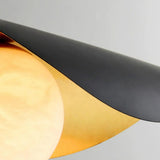 Postmodern Curved Metal Artistic Bedroom Pendant Light Image - 9