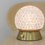 Postmodern Elegant Crystal Sphere Metal Table Lamp Image - 3