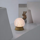 Postmodern Elegant Crystal Sphere Metal Table Lamp Image - 4