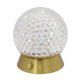 Postmodern Elegant Crystal Sphere Metal Table Lamp Image - 5