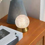 Postmodern Elegant Crystal Sphere Metal Table Lamp Image - 8