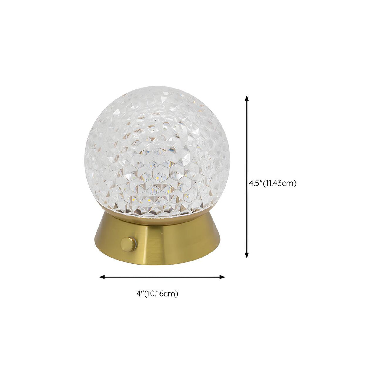 Postmodern Elegant Crystal Sphere Metal Table Lamp 