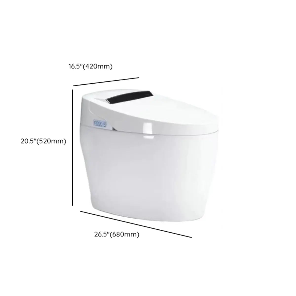 Power Assisted Flushing Smart Elongated One-Piece Toilet Image - 12