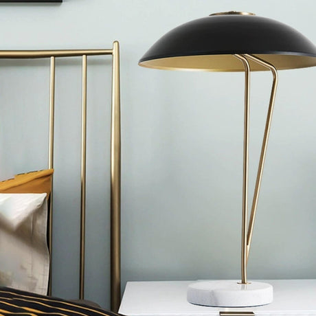 Practical Elegant Minimalist Black Metal Table Lamp Image - 1