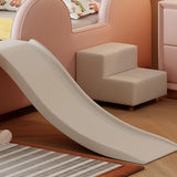 Princess-Themed Paw Upholstered Wood Kids Bed for Girl Image - 11