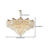 Prismatic Crystal Tiered Adjustable Height Foyer Chandelier Image - 16