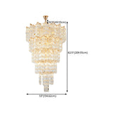 Prismatic Crystal Tiered Adjustable Height Foyer Chandelier Image - 17