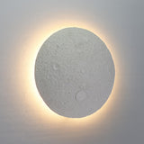 Realistic Crater Design Outdoor Moon Wall Sconce Image - 13