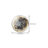 Realistic Grey Metal Moon LED Wall Sconce Light Image - 21