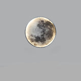 Realistic Grey Metal Moon LED Wall Sconce Light Image - 9