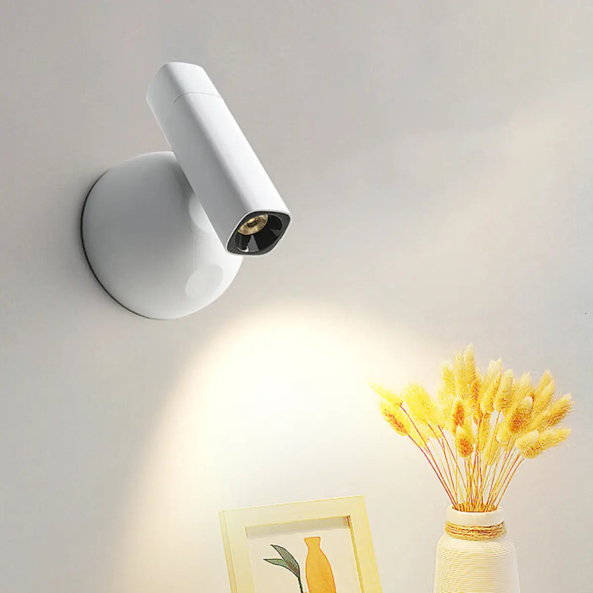 Rechargeable Aluminum Cylinder LED Reading Wall Sconce Image - 5