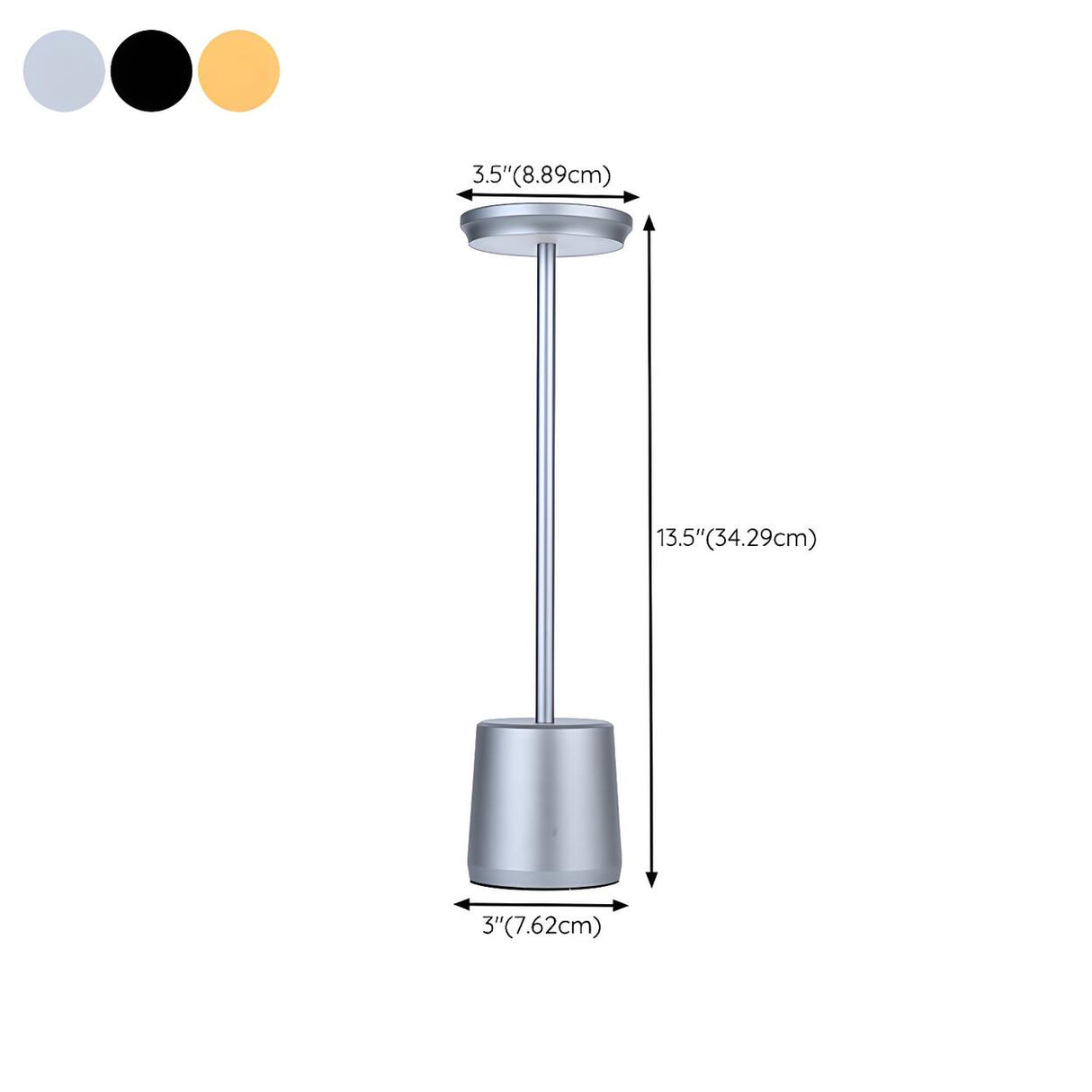 Rechargeable Creative Column Base Metal Table Lamp 