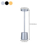 Rechargeable Creative Column Base Metal Table Lamp #size