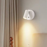 Rechargeable Round Base Cylinder Reading Wall Lamp Image - 4