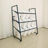 Rectangle 4-Tier Wheel Metal Storage Plant Stand  Gold Image - 22