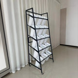 Rectangle 4-Tier Wheel Metal Storage Plant Stand  Gold Image - 32