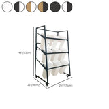 Rectangle 4-Tier Wheel Metal Storage Plant Stand  Gold Image - 40