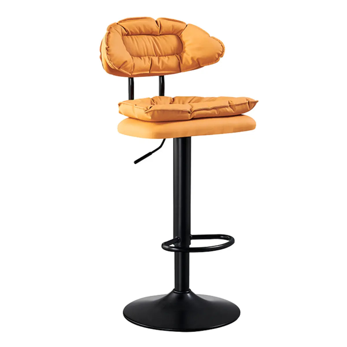 Rectangle Cushion Adjustable Swivel Pedestal Bar Stools Image - 10