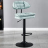 Rectangle Cushion Adjustable Swivel Pedestal Bar Stools Image - 11