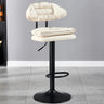 Rectangle Cushion Adjustable Swivel Pedestal Bar Stools Image - 7