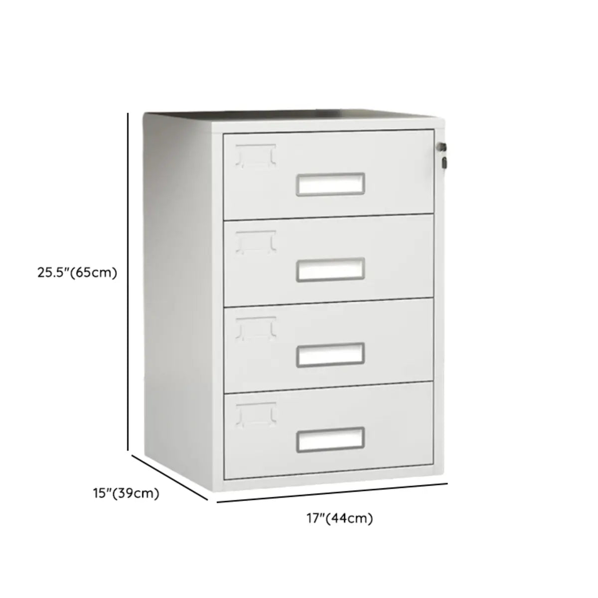 Rectangle Grey Steel Lockable Compact Filing Cabinet Image - 10