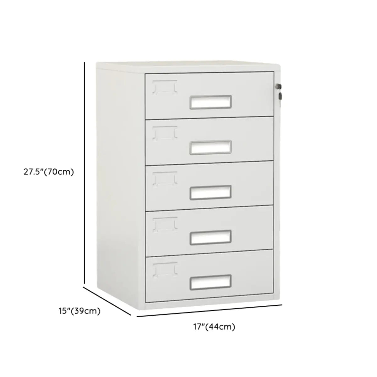 Rectangle Grey Steel Lockable Compact Filing Cabinet Image - 11