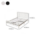 Rectangle Metal Black Queen Open-Frame Bed with Headboard Image - 12