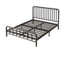 Rectangle Metal Black Queen Open-Frame Bed with Headboard Image - 2