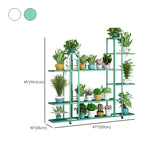 Rectangle Metal Rolling Indoor Crate Plant Stand White Image - 15