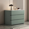 Rectangle Sintered Stone Cream 3-Drawer Bedside Cabinet Image - 13