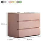 Rectangle Sintered Stone Cream 3-Drawer Bedside Cabinet #size